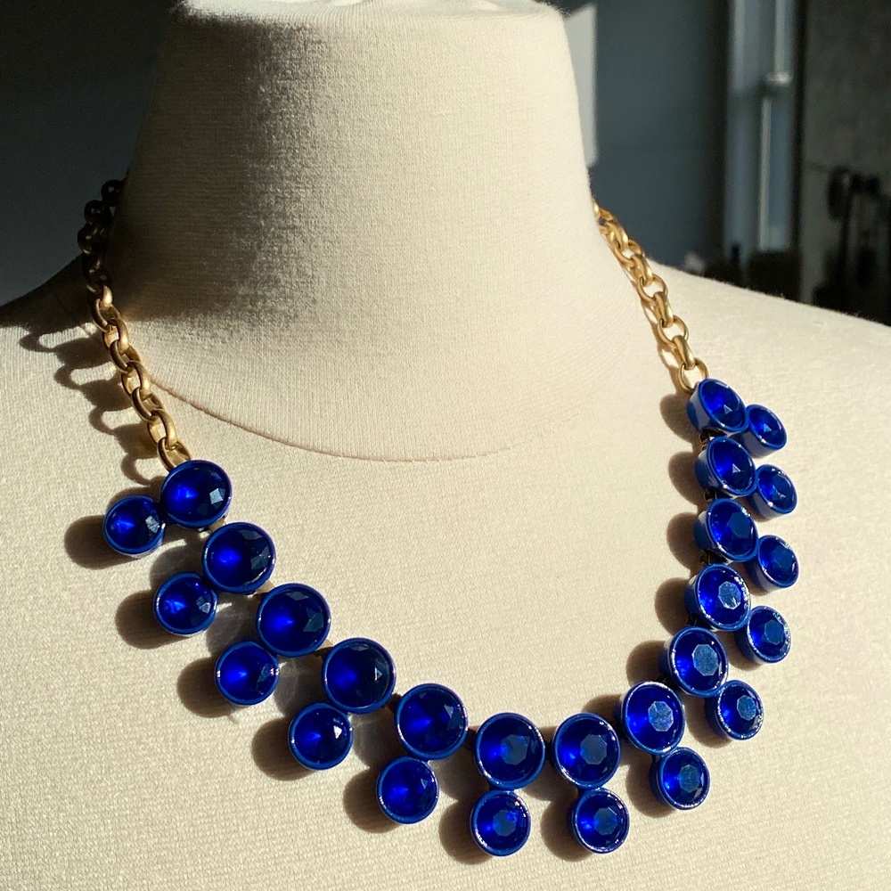 J Crew Double Blue Brûlée Necklace